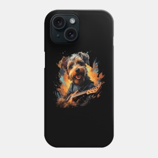 Airedale Terrier Playing Guitar Phone Case