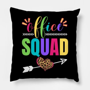 Office Squad Leopard School Secretary Clerk Administrative Pillow