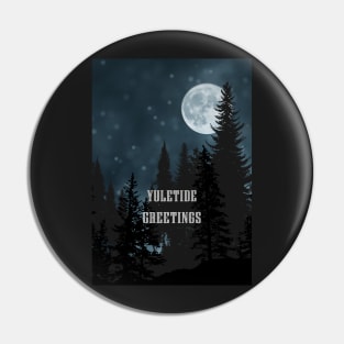 Yuletide Greetings - Yule Moon Pin