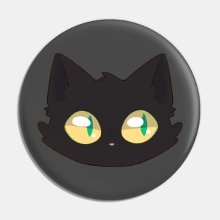 Cute Black Cat Face Pin