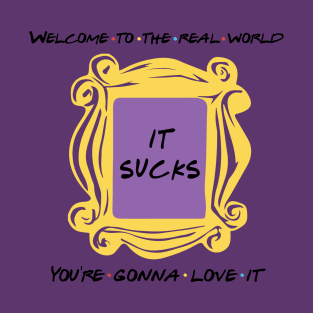 Welcome to the Real World Friends Quote and Frame T-Shirt