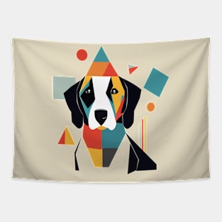 Geometric dog Tapestry