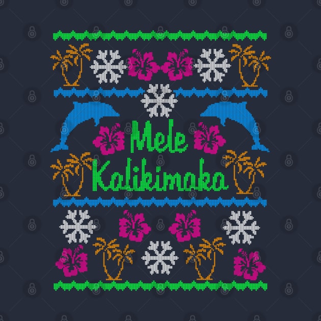 Hawaiian Mele Kalikimaka Ugly Christmas Sweater Party Shirt by TeeCreations