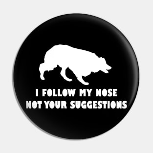 BORDER COLLIE IFOLLOW MY NOSE NOT YOUR SUGGESTIONS Pin