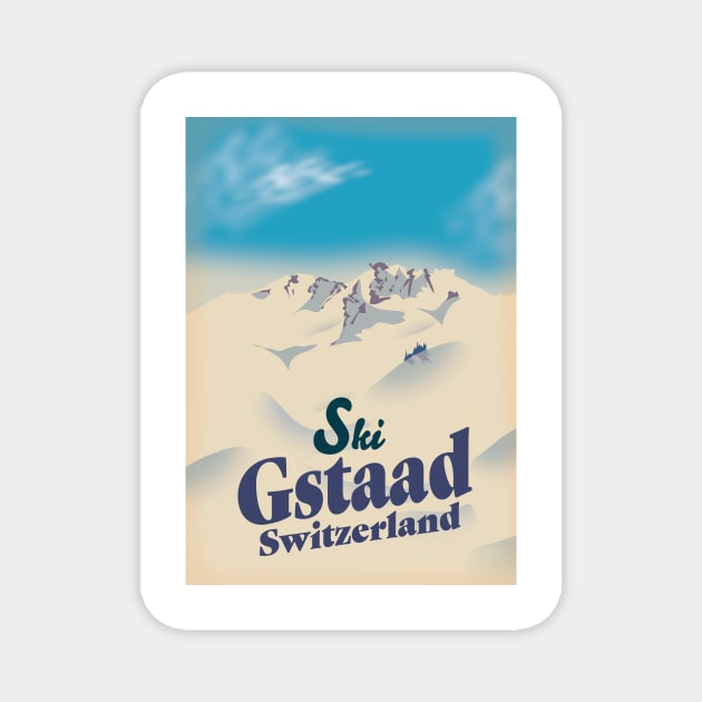 Ski Gstaad Switzerland Magnet by nickemporium1