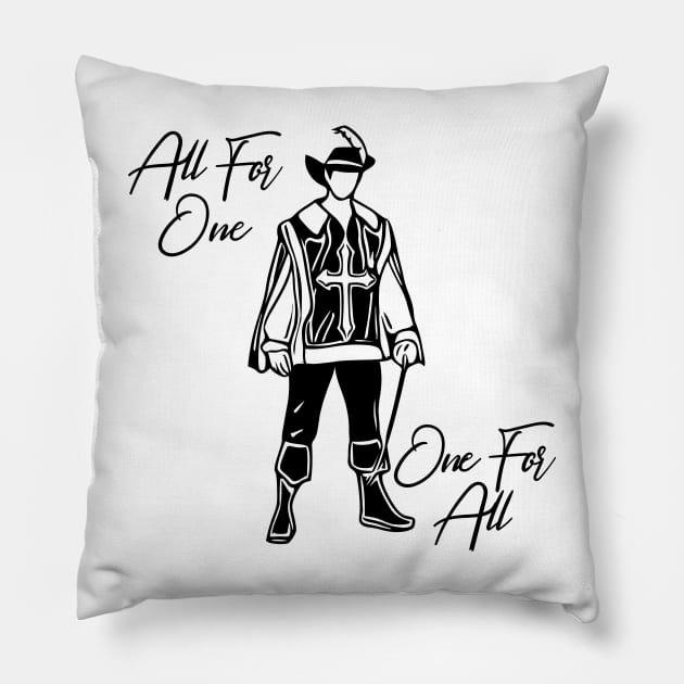 All For One; One For All Pillow by KayBee Gift Shop