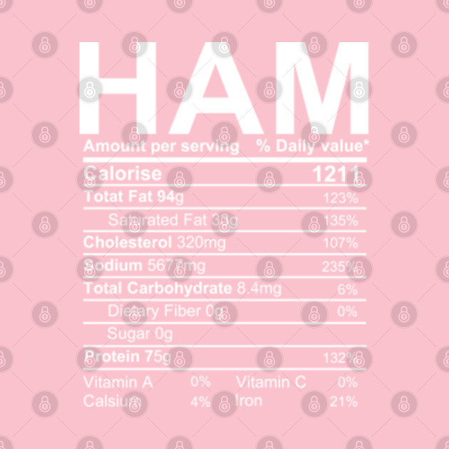 ham nutrition facts label Nutrition Facts Label TShirt TeePublic