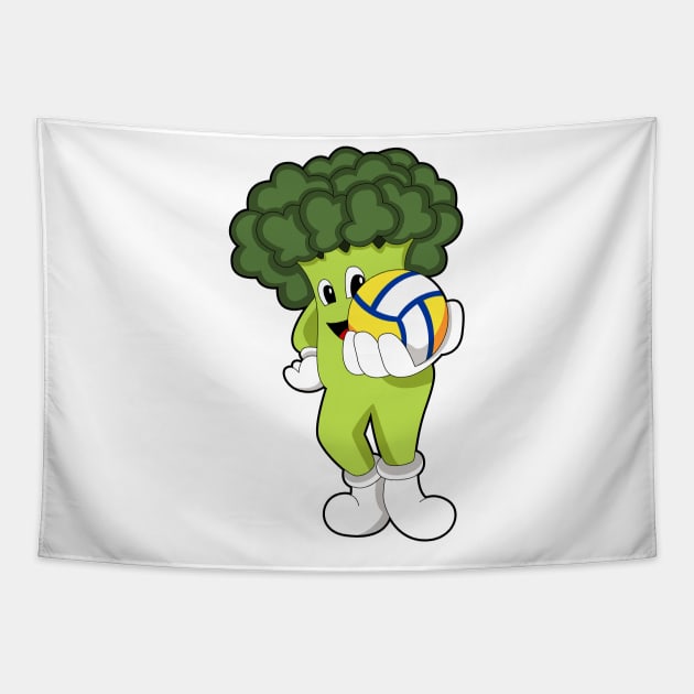 Broccoli at Volleyball Sports Tapestry by Markus Schnabel