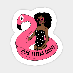 Zero Flocks Flamingo Given, Funny Love Flamingos Magnet