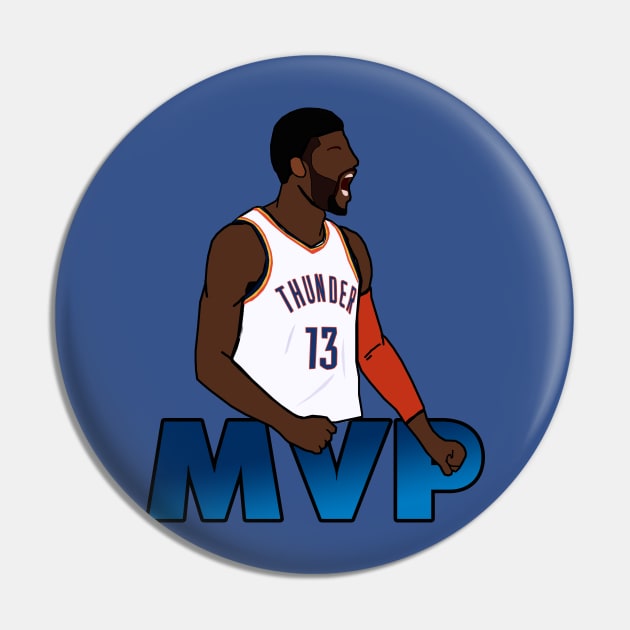 Paul George MVP - NBA Oklahoma City Thunder Pin by xavierjfong