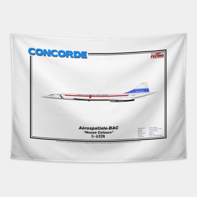 Concorde - Aerospatiale-BAC "House Colours" (Art Print) Tapestry by TheArtofFlying