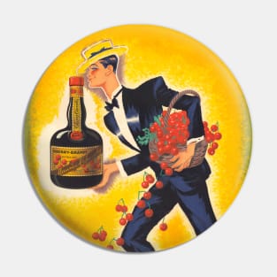 Cherry Brandy France Vintage Poster 1930 Pin