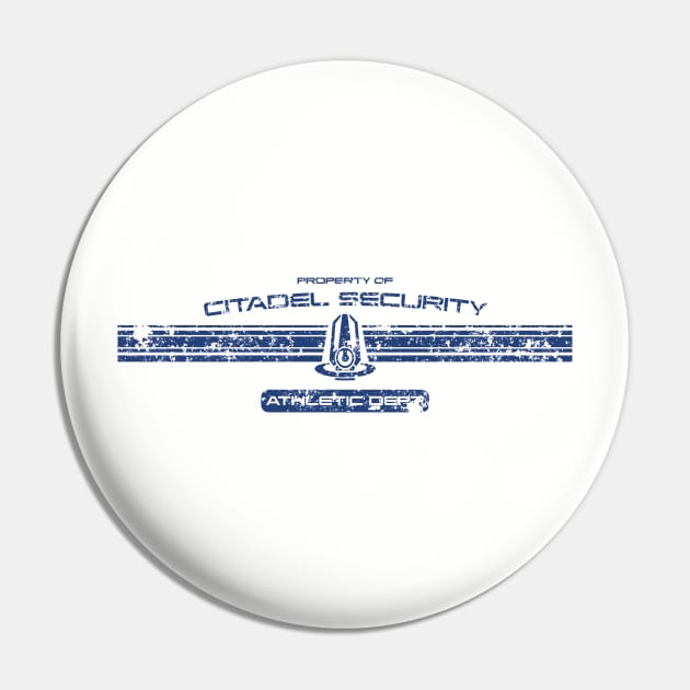 C-Sec Athletic Dept. [Blue Distressed] Pin by Karthonic