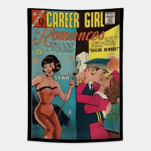 Vintage Romance Comic Book Cover - Career Girl Romances Tapestry