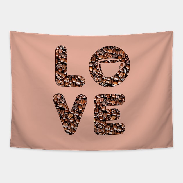 Love coffee Tapestry by Florin Tenica