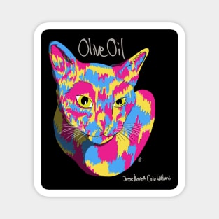 JKCW OLIVE OIL ALBUM COVER Zombie Teeth Art Magnet