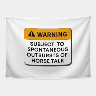 Warning - Horse Talk Tapestry