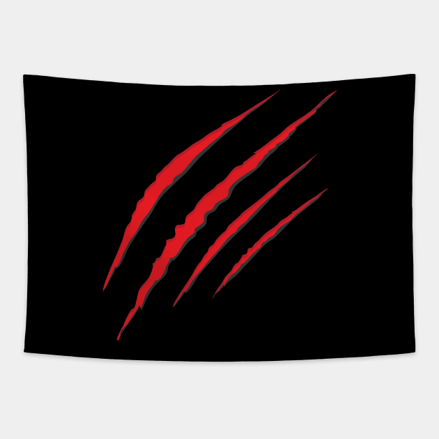 Red claw marks Tapestry by AnnArtshock