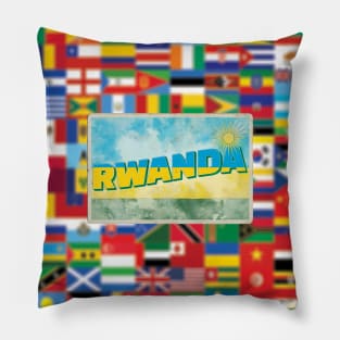 Rwanda Vintage style retro souvenir Pillow