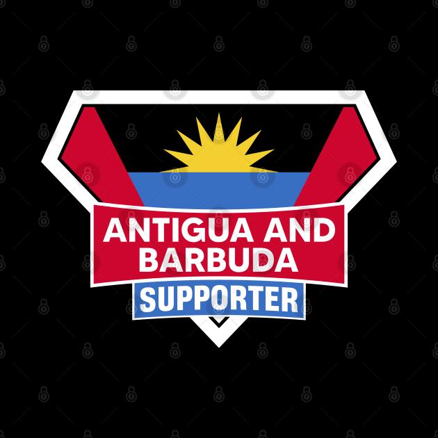 Antigua And Barbuda Super Flag Supporter by ASUPERSTORE