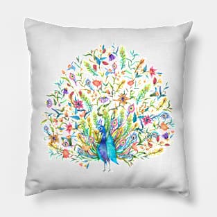 Colorful Peacock Pillow