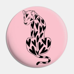 panther hearts Pin