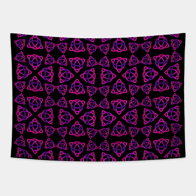 Pink and Purple Triquetra Pattern Cheeky Witch® Tapestry by Cheeky Witch