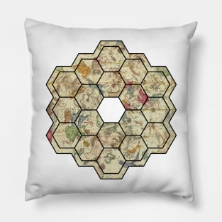 Webb Telescope cut from a 1820 Celestial Map Part 2 Pillow