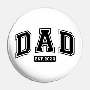 DAD EST 2024 Retro Gift for Father’s day, Birthday, Thanksgiving, Christmas, New Year Pin