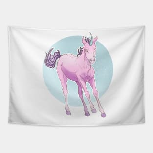 Pink little unicorn Tapestry