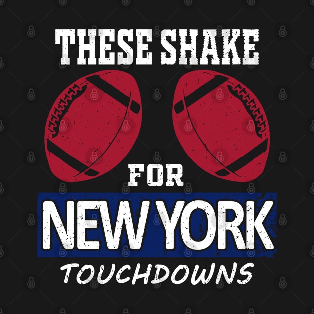 New York Big Blue Pro Football Shakes For TDs by FFFM