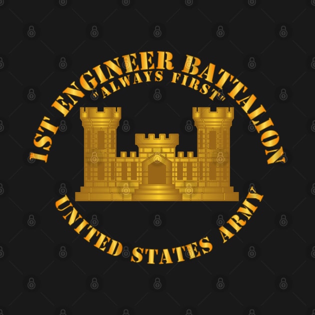 1st Engineer Battalion - Always First w Branch by twix123844