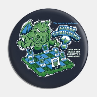 Guess Cthulwho? Cthulhu Board Game shirt Pin