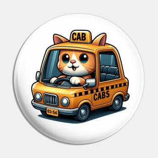 kitty the cabbie Pin