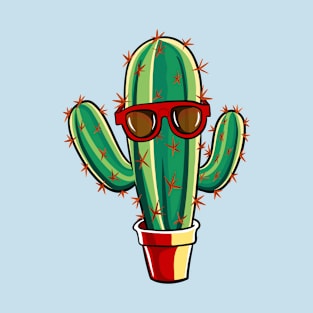 Cute Cactus with Sunglasses T-Shirt