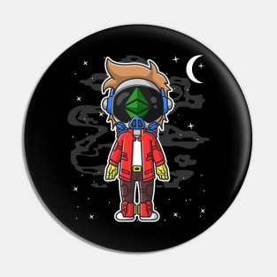 Hiphop Astronaut Ethereum Classic Crypto ETH Coin To The Moon Crypto Token Cryptocurrency Wallet Birthday Gift For Men Women Kids Pin