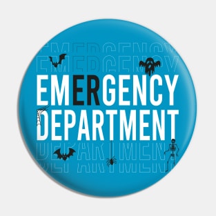 Er Nurse Halloween Spooky Emergency Department Pin