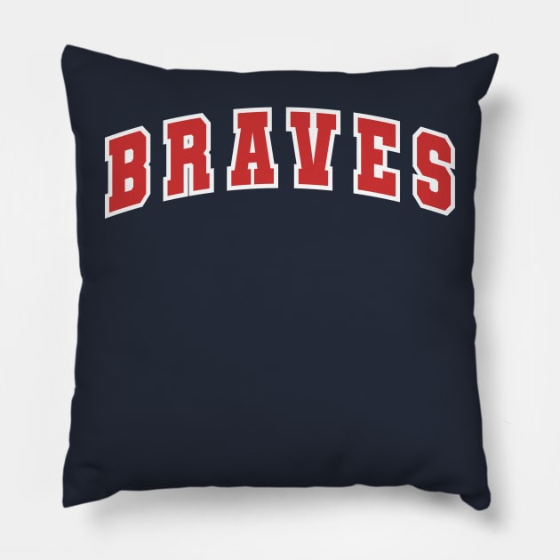 braves baseball Pillow by GS