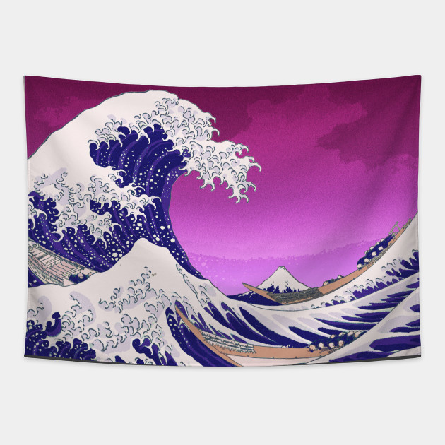 Pink wave tapestry shop