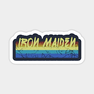 line vintage - iron maiden Magnet