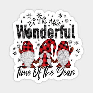 it's the most wonder time of the year Christmas Gnome Magnet