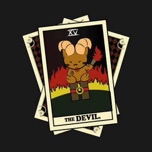 TAROT CARDS DECK | THE DEVIL. | FORTUNE CAT T-Shirt