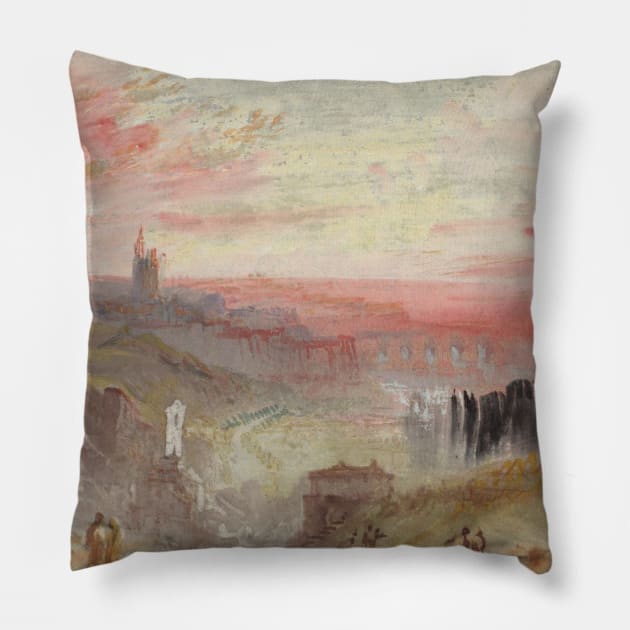 A View of Metz from the North, 1839 Pillow by Art_Attack