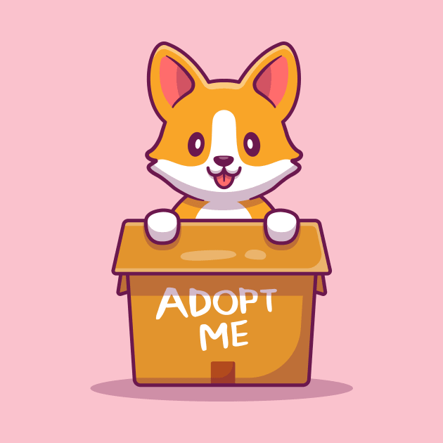 Cute Dog In Box (2) by Catalyst Labs