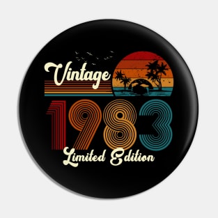 Vintage 1983 Shirt Limited Edition 37th Birthday Gift Pin