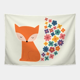 Floral Fox Tapestry