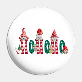 Ho Ho Ho gnome christmas Pin