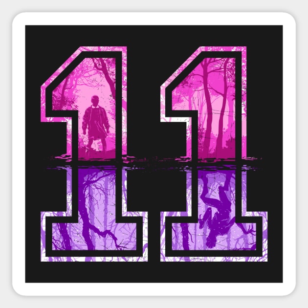 Strange Number 11 (pink-purple) - Jersey - Sticker