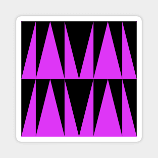 Doc Labs Streetwear - Geometric Art | Geometric Pattern | Geometric Background - Triangles - Purple / Black - | Available in 5 Color Combinations | Magnet