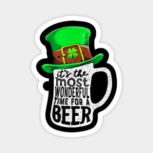 It's The Most Wonderful Time For A Beer Hat St Patrick's Day Magnet